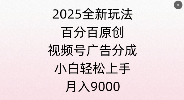 视频号创作者分成计划之情感赛道，多平台发布，多份收益-小白网创