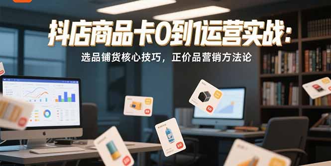 （15329期）抖店商品卡0到1运营实战：选品铺货核心技巧，正价品营销方法论-小白网创