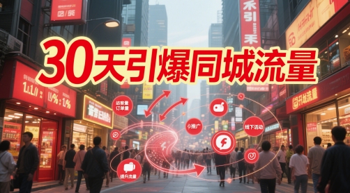 30天引爆同城流量：团购篇 认知篇 流量篇 来客篇 达人篇 老板人设IP篇 投流篇-小白网创