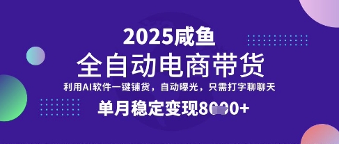 全网首发【闲鱼全自动电商带货】三年磨一剑，一朝露锋芒，单月稳定变现8k+【揭秘】-小白网创