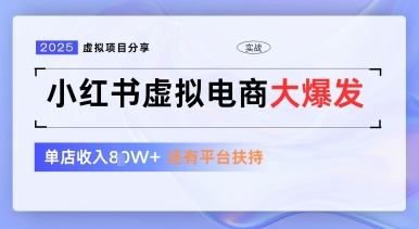 小红书虚拟电商项目，平台大力免费流量扶持，低门槛1拖3玩法-小白网创