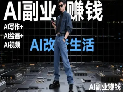 AI改变生活（Ai写作+AI绘画+Ai视频），AI副业挣钱-小白网创