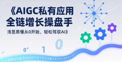 AIGC私有化应用全链增长操盘手，浅显易懂从0开始，轻松驾驭AI-小白网创