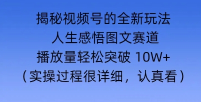 Deepseek和即梦结合，做一个【人生图文感悟】的视频号-小白网创