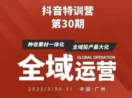 抖音特训营第30期线下培训资料，没有录音视频，正版整理的脑图资料及学员总结核心点-小白网创