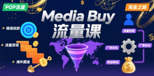Media Buy之POP流量课，带你开启海外Media Buy淘金之路-小白网创