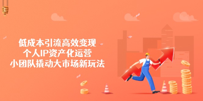 （14555期）低成本引流高效变现，个人IP资产化运营，小团队撬动大市场新玩法-小白网创