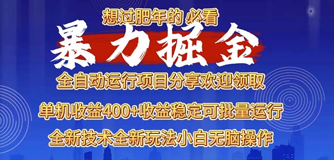 （13675期）2025暴力掘金项目，想过肥年必看！-小白网创