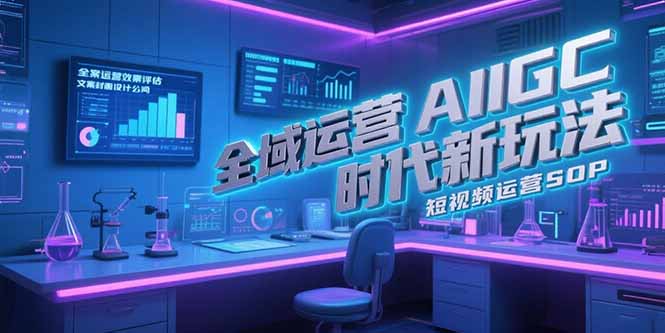 （15327期）全域运营AIGC时代新玩法，文案封面设计公式，短视频运营SOP-小白网创