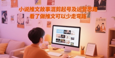 小说推文故事混剪起号及运营思路，看了做推文可以少走弯路-小白网创