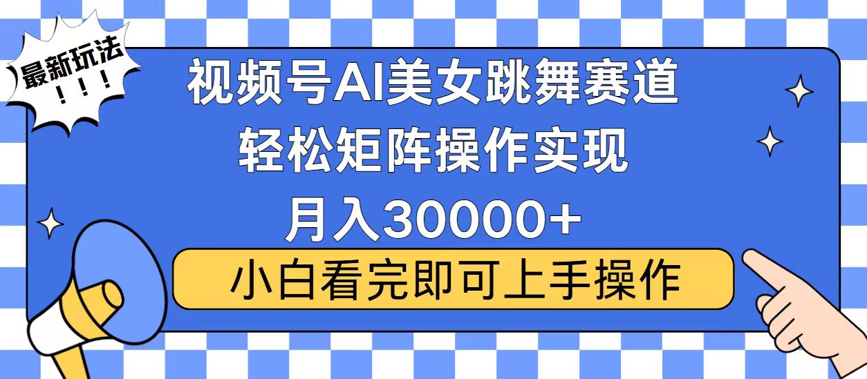（13813期）视频号蓝海赛道玩法，当天起号，拉爆流量收益，小白也能轻松月入30000+-小白网创