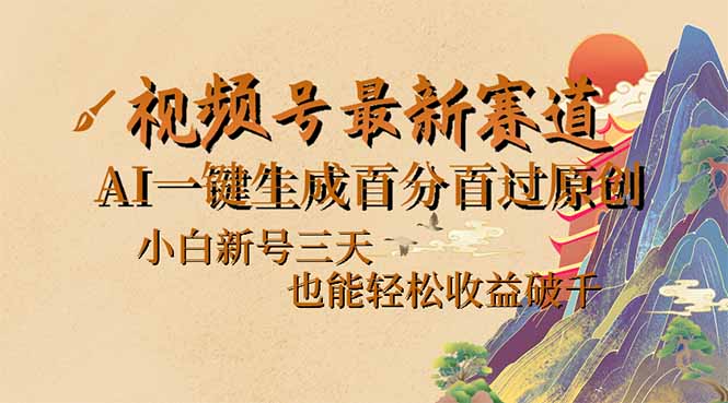 （14363期）视频号最新爆火赛道，AI一键生成百分百过原创，小白新号三天，也能轻松…-小白网创
