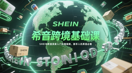 希音跨境基础课，SHEIN希音卖家入门实操指南，新手入坑希音必看-小白网创