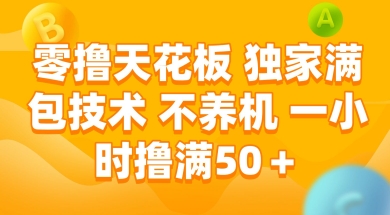 零撸天花板，独家满包技术 不养机 一小时撸满50+【揭秘】-小白网创