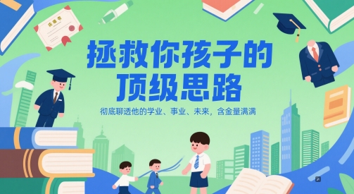 付费文章：拯救你孩子的顶级思路，彻底聊透他的学业、事业、未来，含金量满满-小白网创
