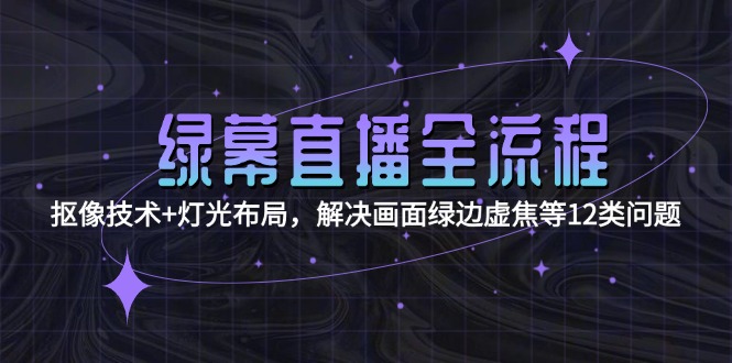 （15044期）绿幕直播全流程：抠像技术+灯光布局，解决画面绿边虚焦等12类问题-小白网创