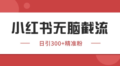 小红书只要你有同行就能获客，独家野路子获客玩法，暴力截流【揭秘】-小白网创