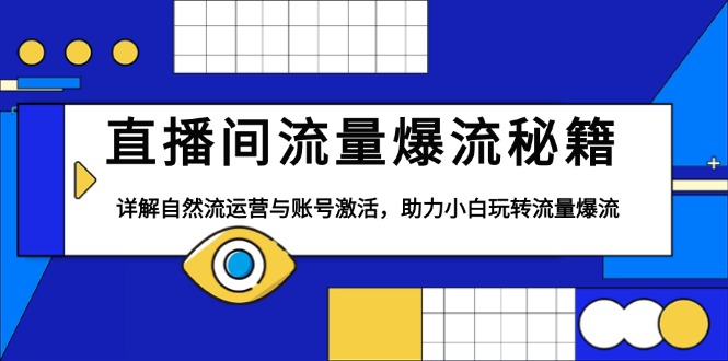 （13860期）直播间流量爆流秘籍，详解自然流运营与账号激活，助力小白玩转流量爆流-小白网创