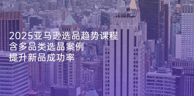 （14434期）2025亚马逊选品趋势课程，含多品类选品案例，提升新品成功率-小白网创