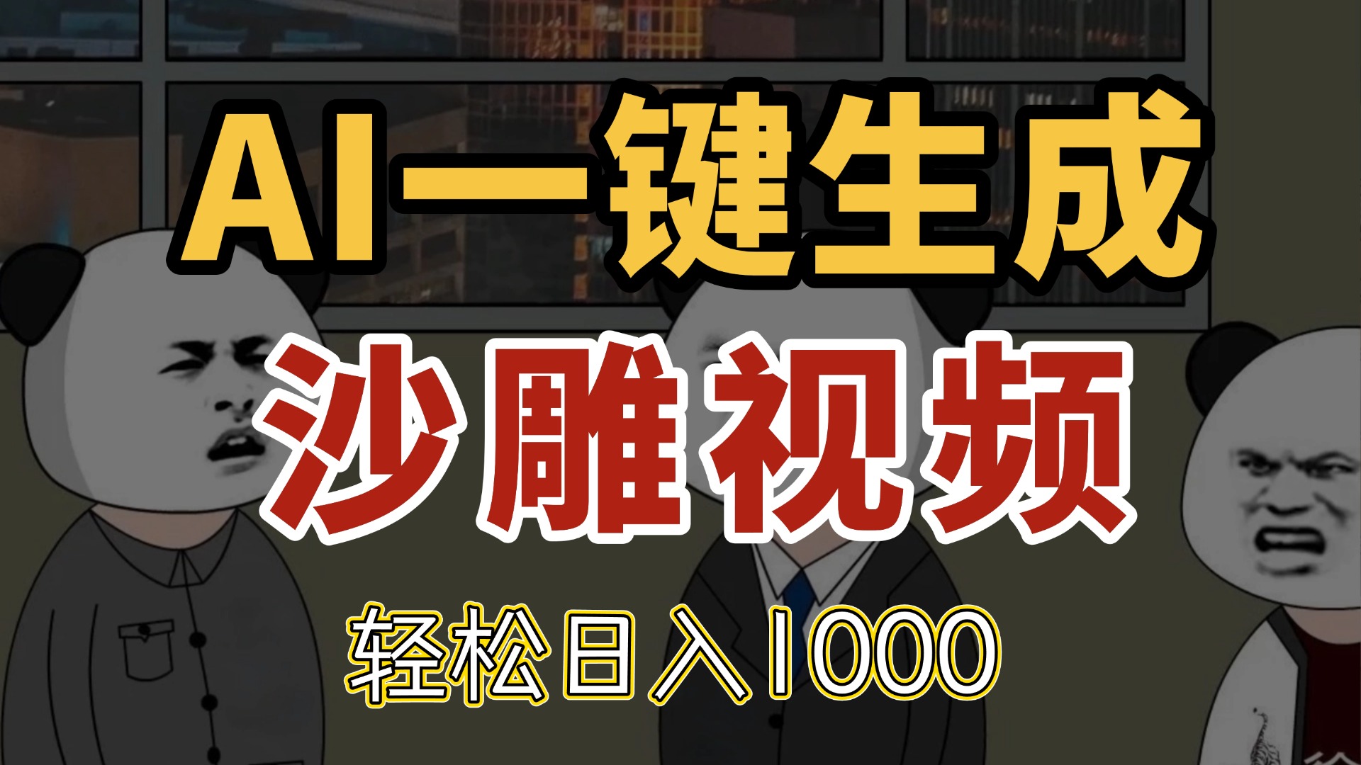 （14756期）AI一键生成沙雕视频，一条视频千万播放，轻松日入1000-小白网创