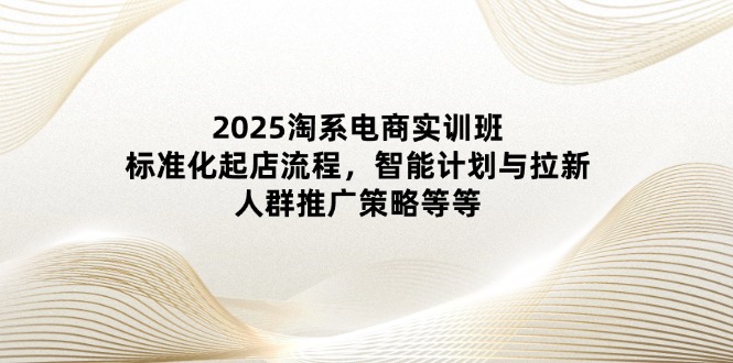 （14522期）2025淘系电商实训班：标准化起店流程，智能计划与拉新，人群推广策略等等-小白网创
