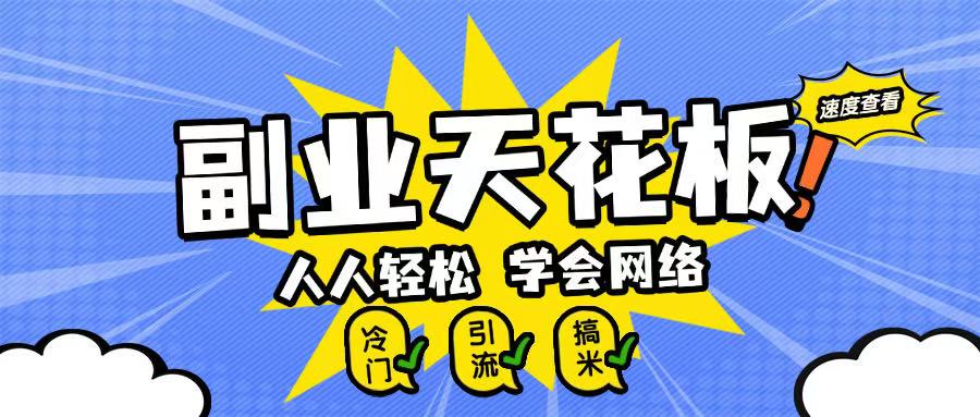 副业天花板0成本做网络，小白轻松上手-小白网创