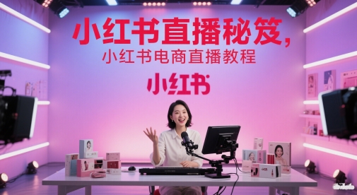 小红书直播秘笈，小红书电商直播教程-小白网创