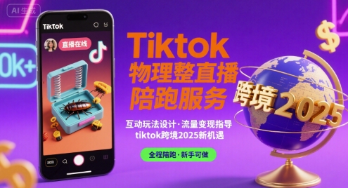 Tiktok物理整蛊直播陪跑服务-tiktok跨境2025-小白网创