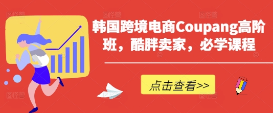 韩国跨境电商Coupang高阶班，酷胖卖家，必学课程-小白网创