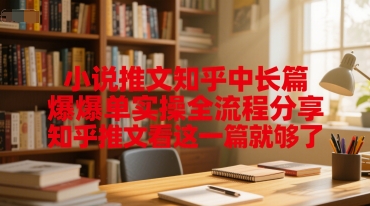 小说推文知乎中长篇爆单实操全流程分享，知乎推文看这一篇就够了-小白网创