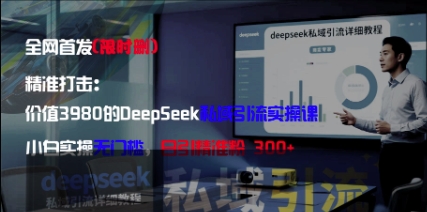 精准打击：价值3980的DeepSeek私域引流实操课，小白实操无门槛，日引精准粉300+-小白网创