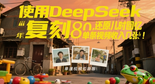 使用DeepSeek复刻80后童年，还原儿时回忆，单条视频收入几张-小白网创