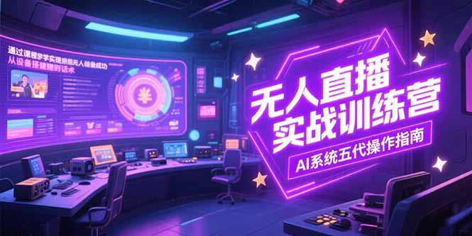 （15315期）无人直播实操训练营，从设备搭建到话术，AI系统五代操作指南(7月更新)-小白网创