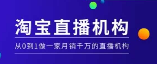 淘宝直播运营实操课【MCN机构】，从0到1做一家月销千万的直播机构-小白网创