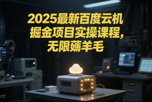 2025最新百度云机掘金项目实操课程单窗口保底5-10元月收益单窗口150+【揭秘】-小白网创