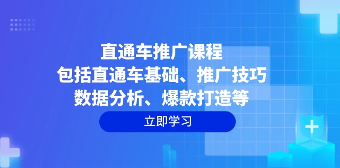 （14001期）直通车推广课程：包括直通车基础、推广技巧、数据分析、爆款打造等-小白网创