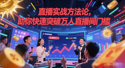直播实战方法论，助你快速突破万人直播间门槛-小白网创
