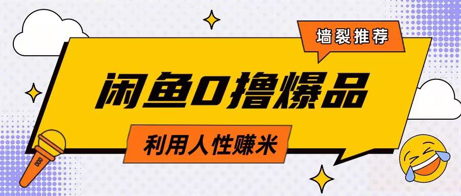 咸鱼0撸玩法利用人性售卖商品达到日挣2张的效果-小白网创