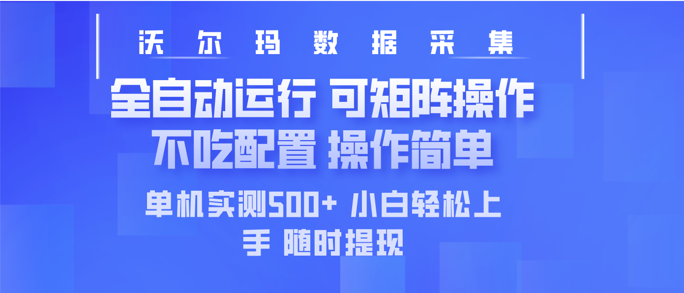 （14560期）最新沃尔玛平台采集 全自动运行 可矩阵单机实测500+ 操作简单-小白网创