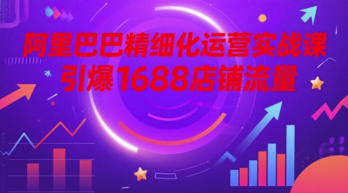 阿里巴巴精细化运营实战课，引爆1688店铺流量-小白网创