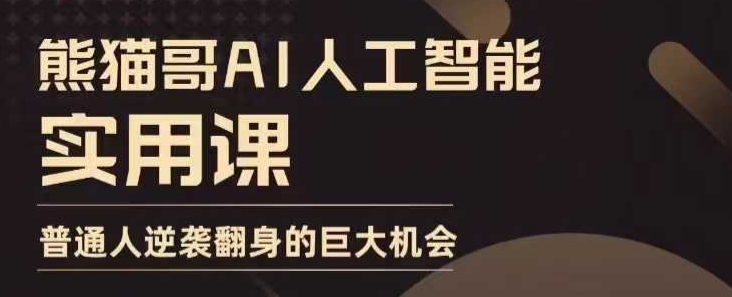 AI人工智能实用课，实在实用实战，普通人逆袭翻身的巨大机会-小白网创