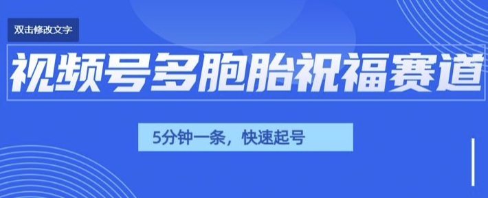 视频号最近爆火赛道，五胞胎送福，圈粉中老年，快速涨粉起号带货-小白网创
