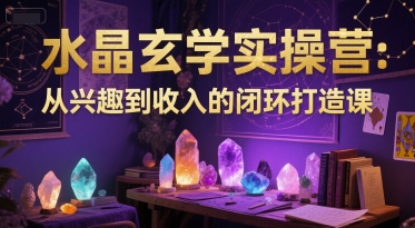 水晶玄学实操营：从兴趣到收入的闭环打造课-小白网创