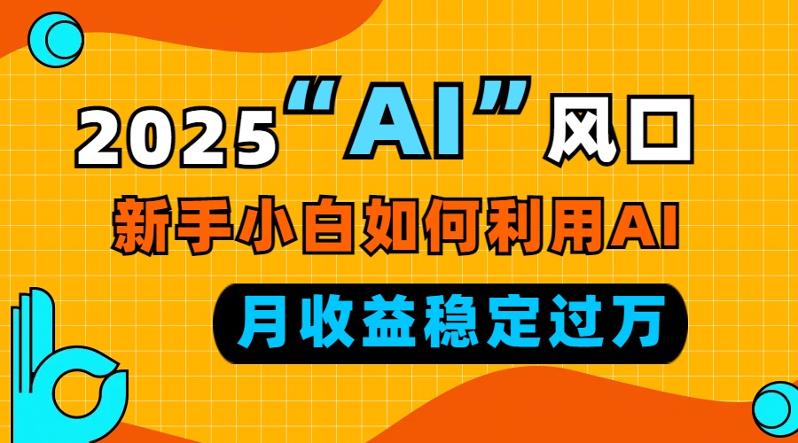 （13821期）2025“ AI ”风口，新手小白如何利用ai，每月收益稳定过万-小白网创