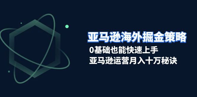 （13644期）亚马逊海外掘金策略，0基础也能快速上手，亚马逊运营月入十万秘诀-小白网创