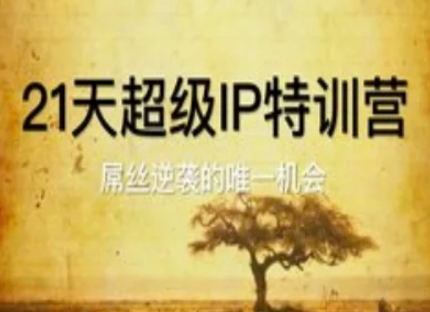 21天超级IP特训营，屌丝逆袭的唯一机会-小白网创