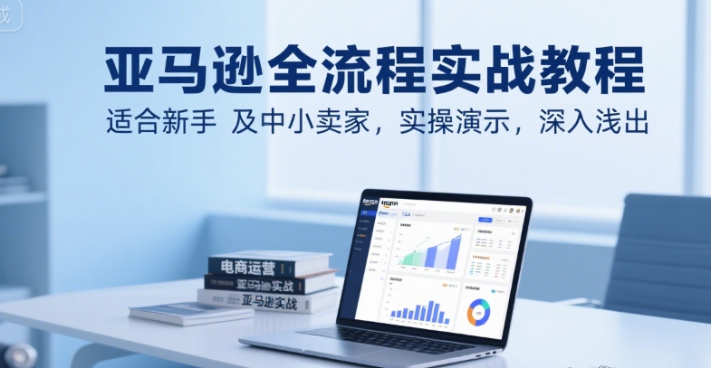 亚马逊全流程实战教程，适合新手及中小卖家，实操演示，深入浅出-小白网创